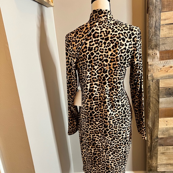 Leith Tan Concord Leopard Dress. NWT. Size L - Picture 2 of 4